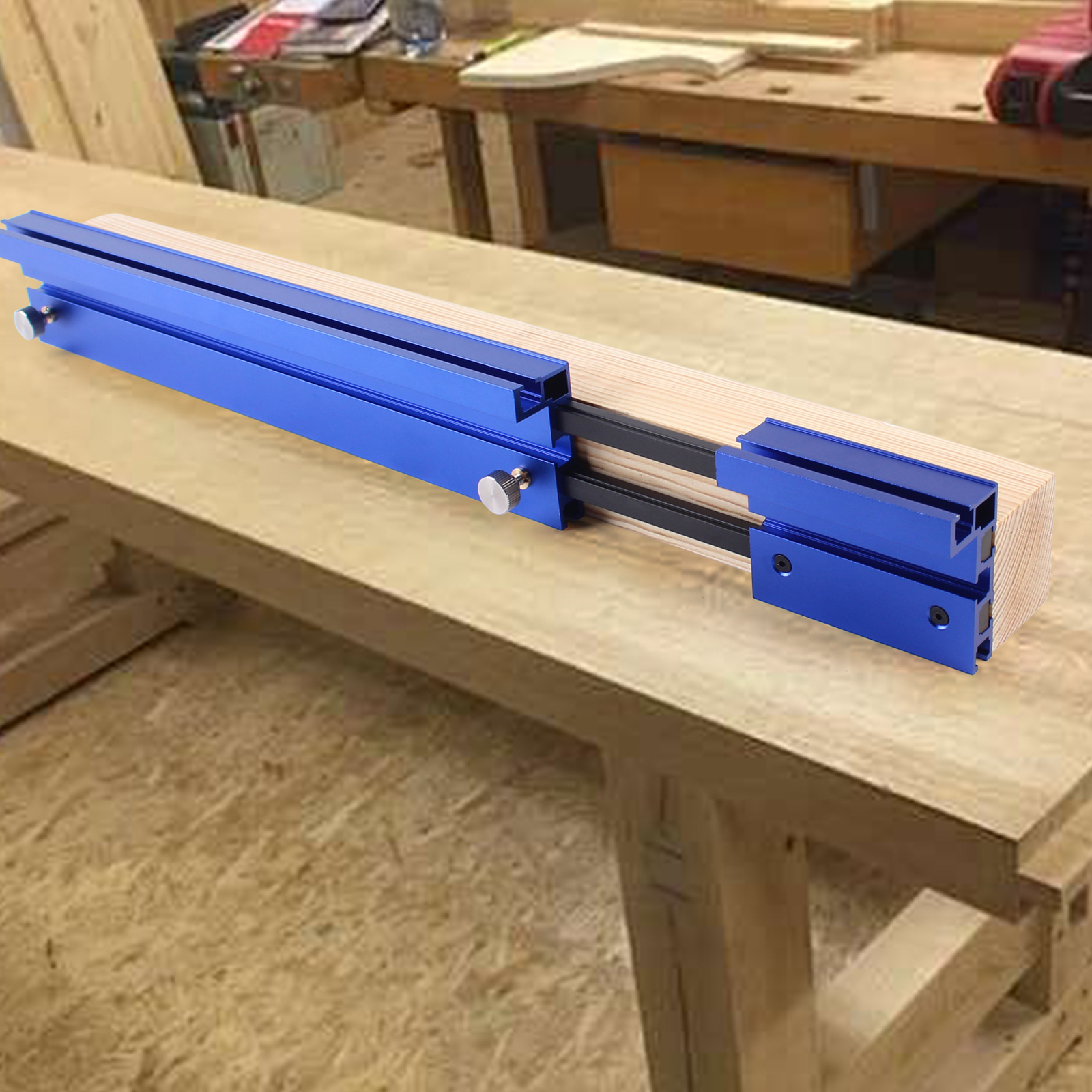 Router Table Insert - 75 Type Blue Telescoping Aluminum Profile
