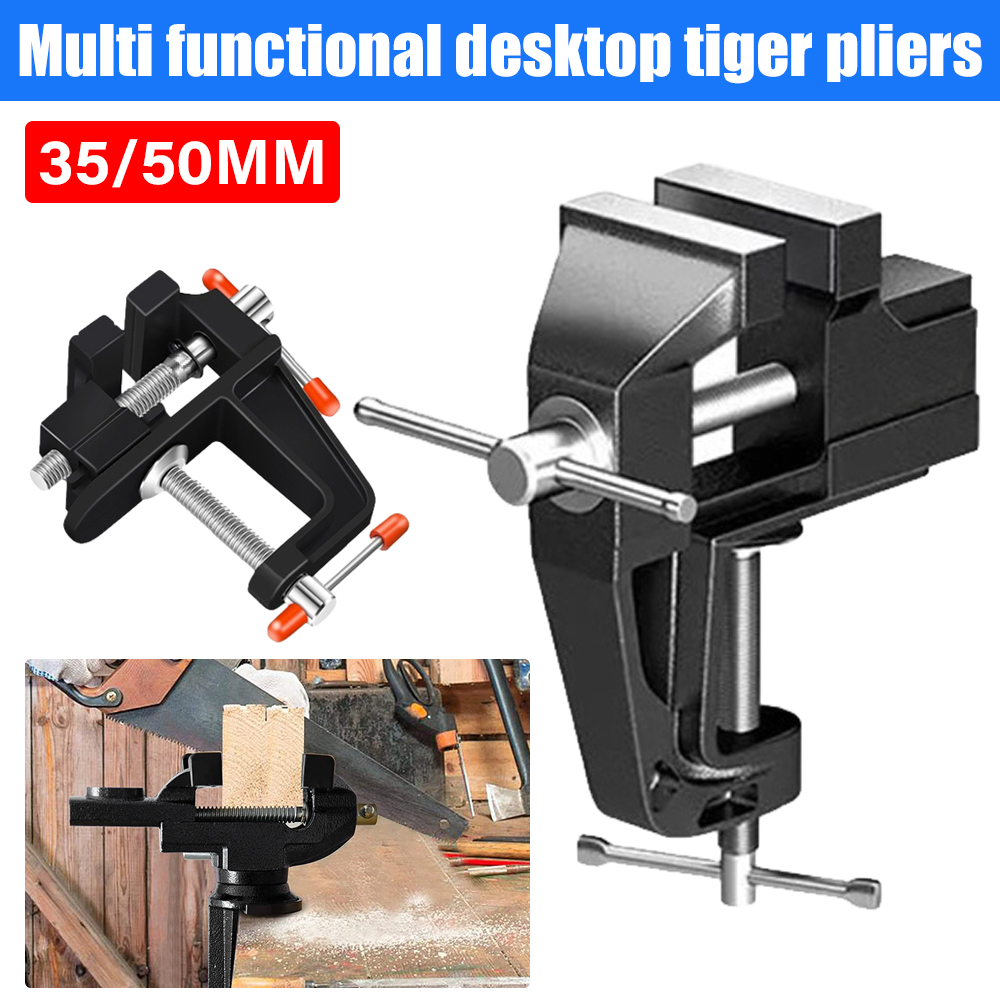 Bench Vise Swivel - 35mm/50mm Multipurpose Mini Bench Dual-Purpose Table