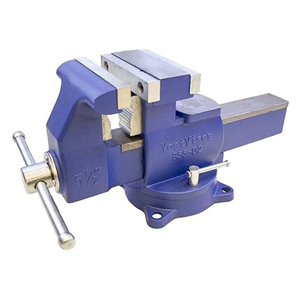 Bench Vise Swivel - 8 Heavy-Duty Reversible Pipe and Bench