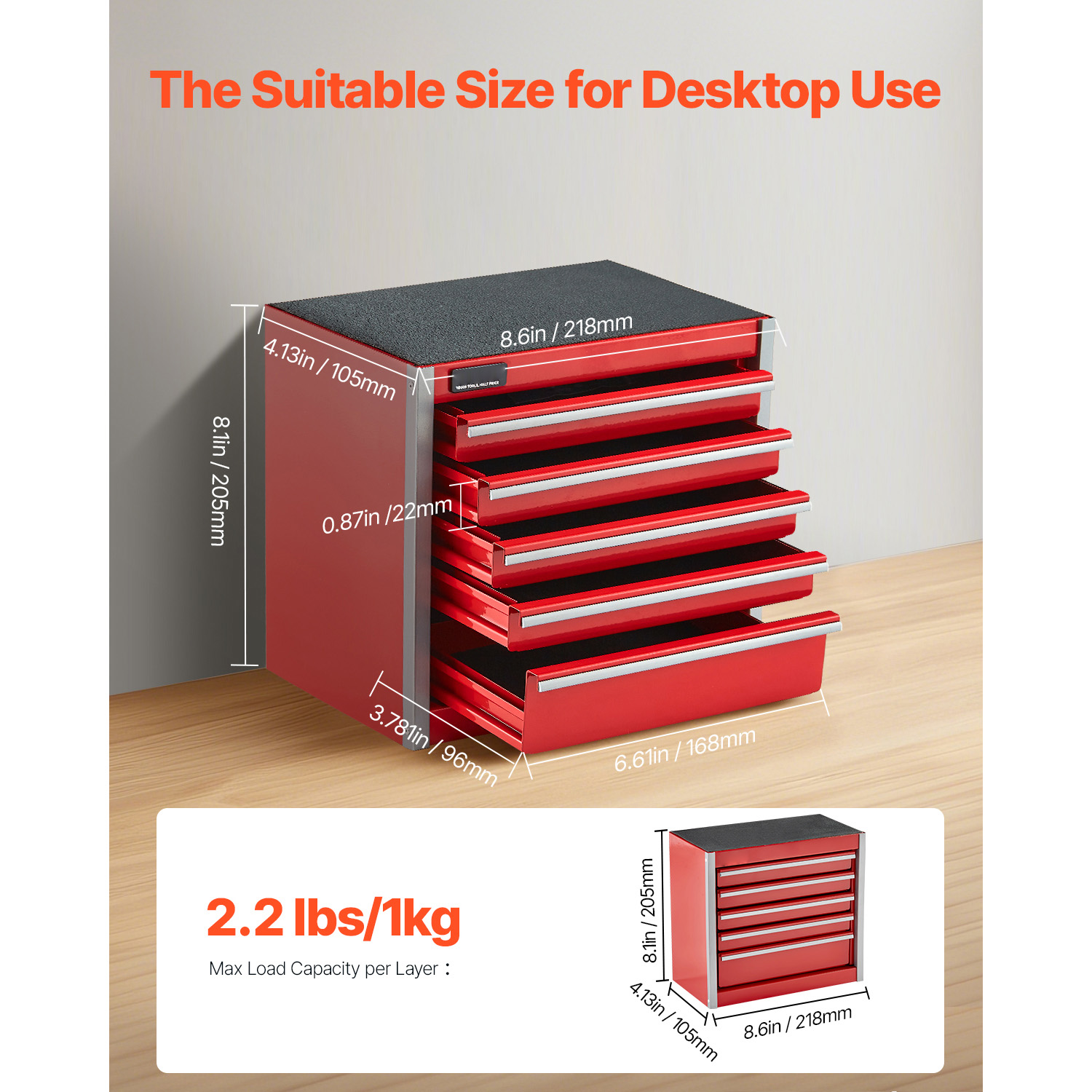 SucceBuy 5-Drawer 8.6in Metal  - Tools Box For Workshop のレビューと価格