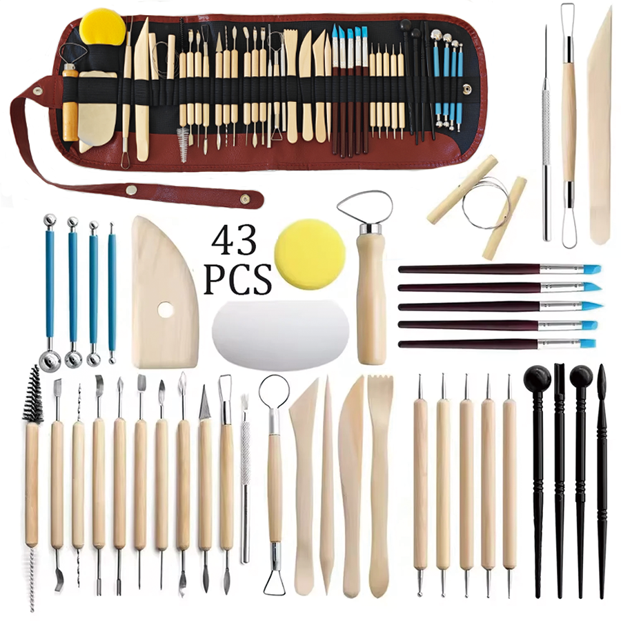 Pottery Clay Sculpting Tools K - Chisel Set Wood のレビューと価格