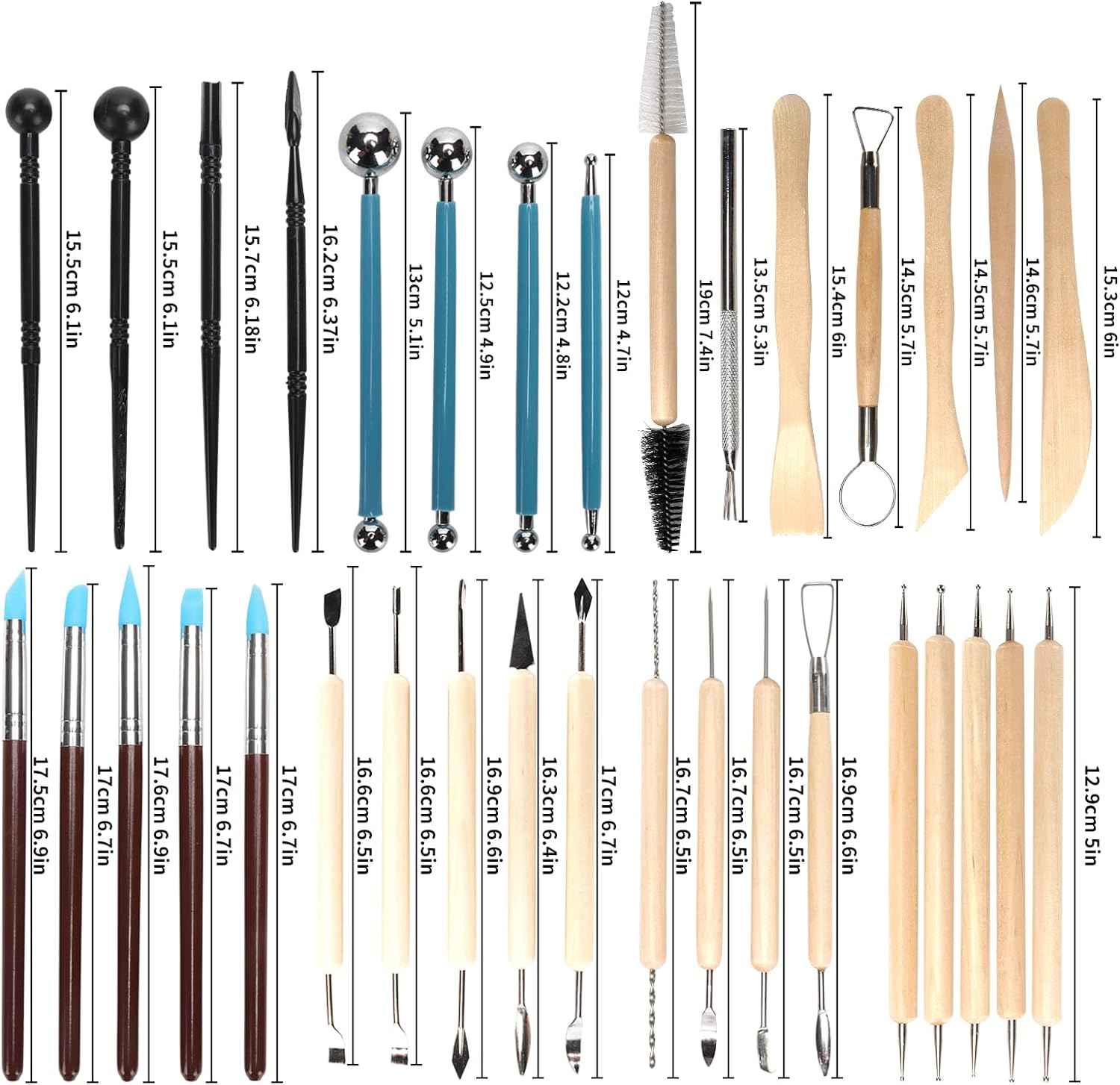 Pottery Clay Sculpting Tools K - Chisel Set Wood のレビューと価格