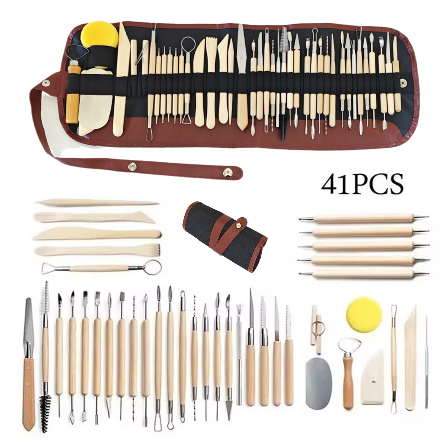 Pottery Clay Sculpting Tools K - Chisel Set Wood のレビューと価格