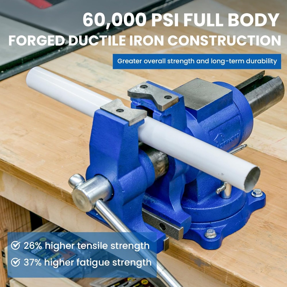 5 Inch Heavy Duty Bench Vise w - Bench Vise Swivel のレビューと価格