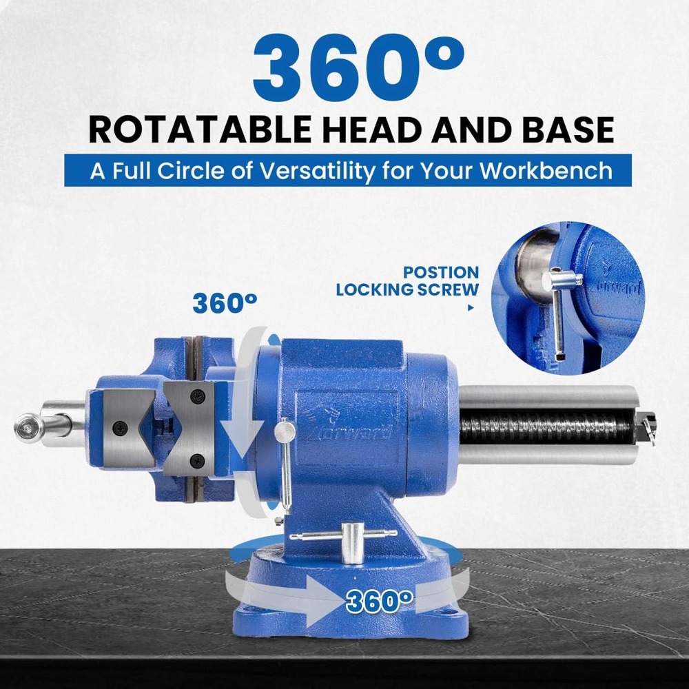 5 Inch Heavy Duty Bench Vise w - Bench Vise Swivel のレビューと価格