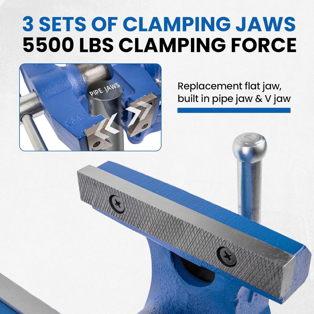 5 Inch Heavy Duty Bench Vise w - Bench Vise Swivel のレビューと価格