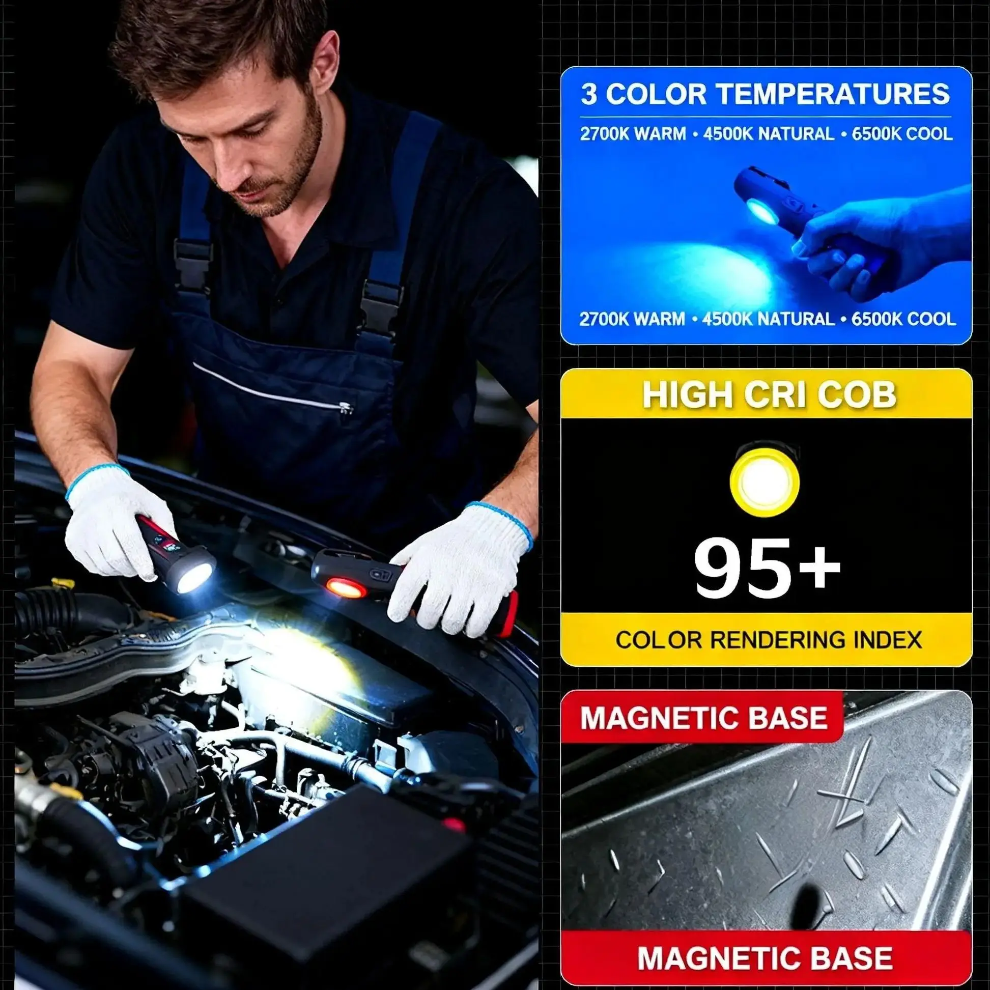 FUNAYA Portable Flashlight Car - Tools In Workshop のレビューと価格