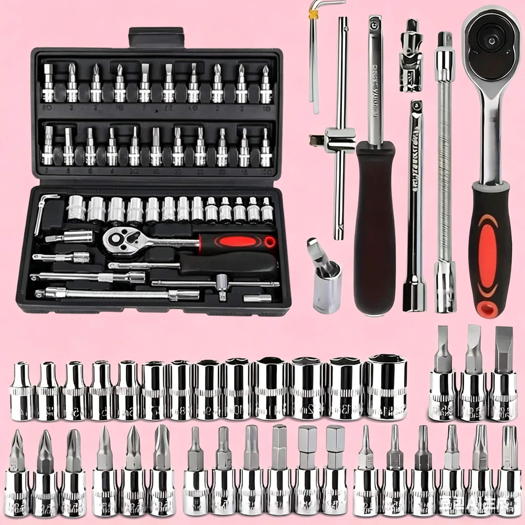 46 PCS Professional Auto Repai - Workshop Tools Kit のレビューと価格
