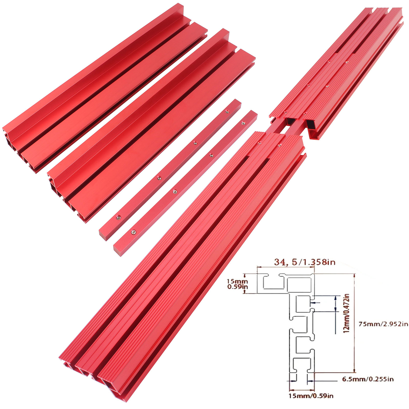 1Set 80cm Splicing Fence with  - Router Table Insert のレビューと価格