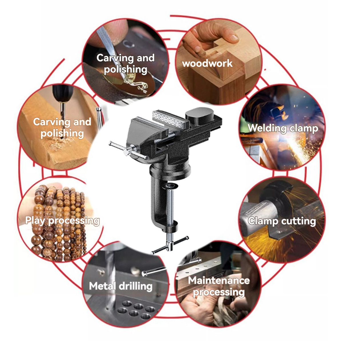 AT14A 50mm Multipurpose Mini B - Bench Vise Swivel のレビューと価格
