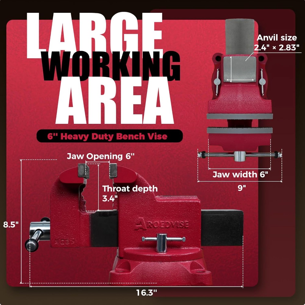Heavy Duty Bench Vise 360 Degr - Bench Vise Swivel のレビューと価格