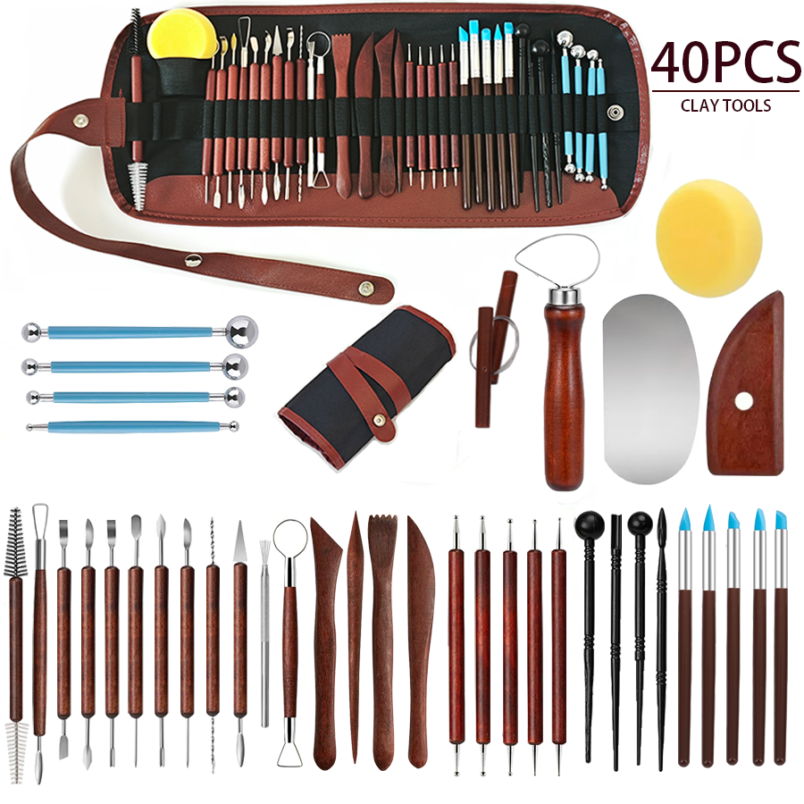 25/40Pcs Pottery & Clay Sculpt - Chisel Set Wood のレビューと価格