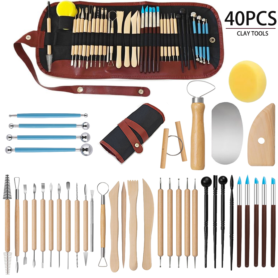 25/40Pcs Pottery & Clay Sculpt - Chisel Set Wood のレビューと価格