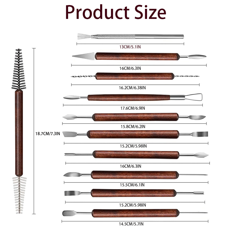 25/40Pcs Pottery & Clay Sculpt - Chisel Set Wood のレビューと価格
