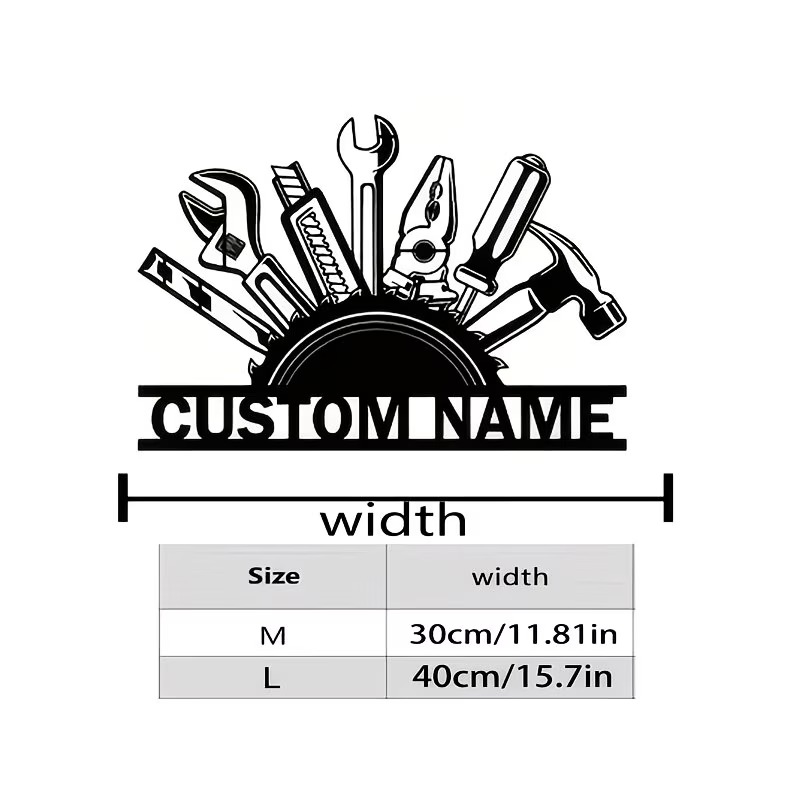 Custom Metal Tool Wall Art - P - Workshop Tools With Name のレビューと価格